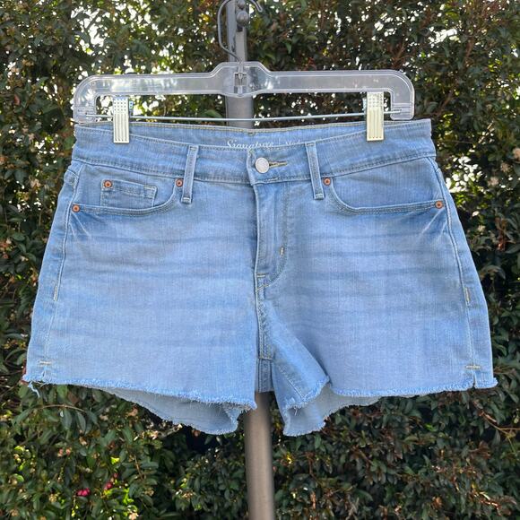 Levi’s Signature Modern Shorts Blue Jeans Denim Shorts Women’s 2 26 Cut-Offs - Picture 1 of 7